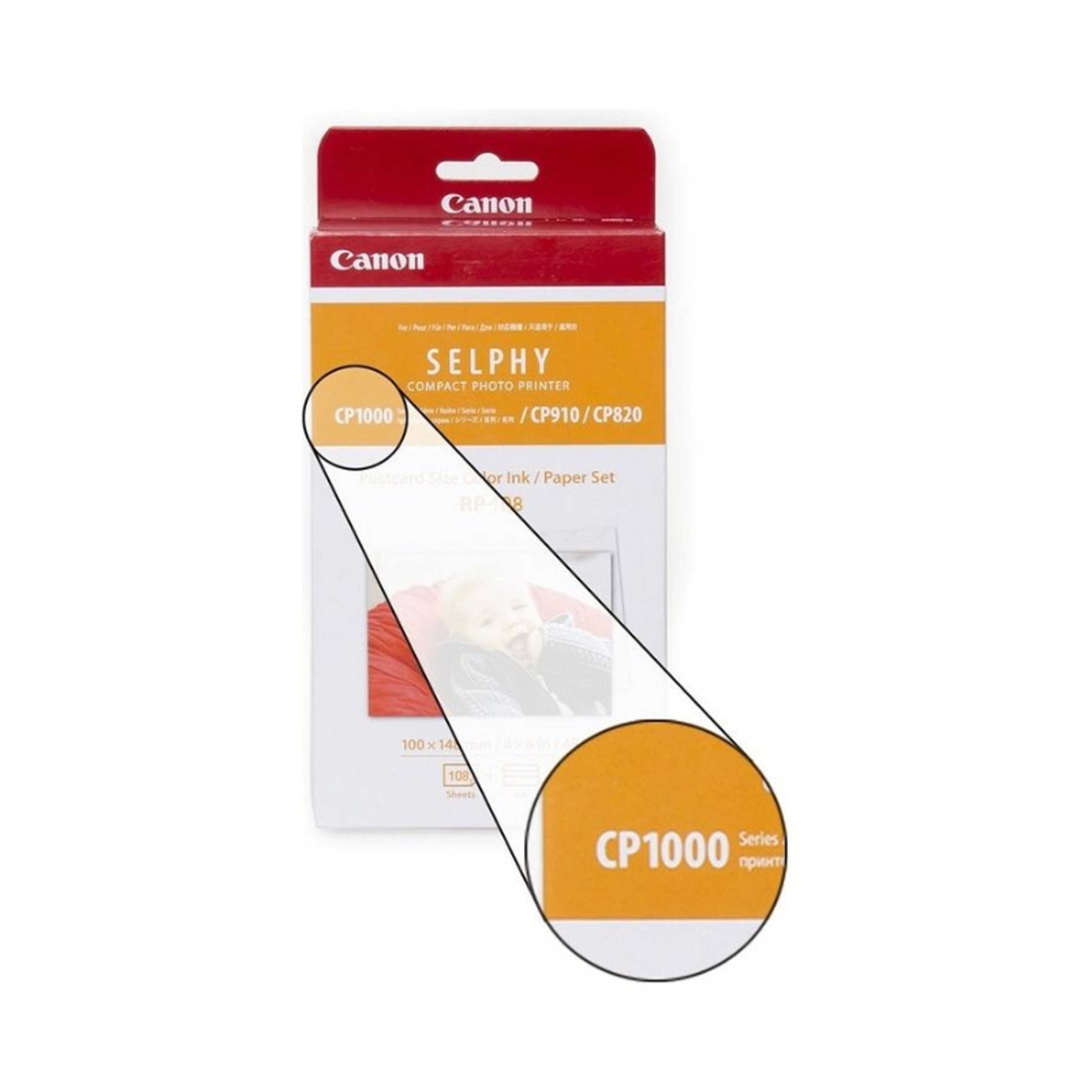 SELPHY Compact Photo Printer Postcard Size Color Ink/Paper Set C.RP-108 Multicolour - Product Main Image